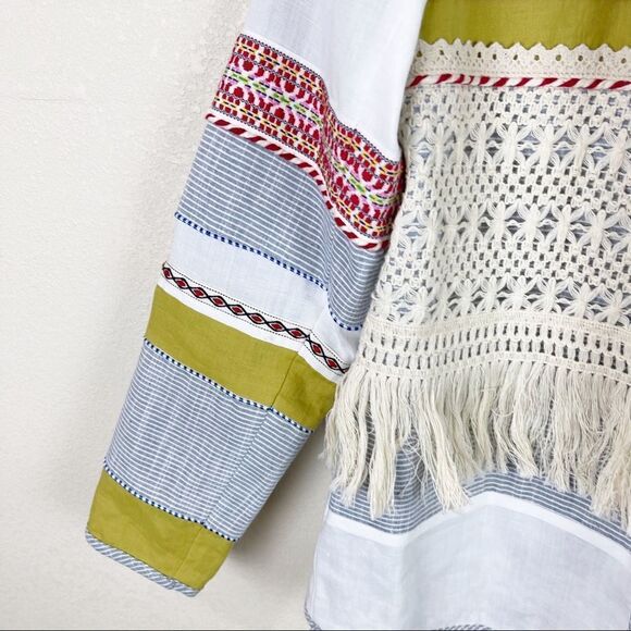 Hippie Boho Linen Jacket Small - Picture 6 of 8